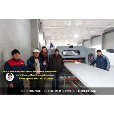 HEBEI XINNUO Composite Panel Roll Forming Machine Successfully Commissioned in Uzbekistan