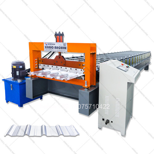 Advanced hydraulic post-cutting section of 762 trapezoidal roofing sheet machine with Cr12 blade