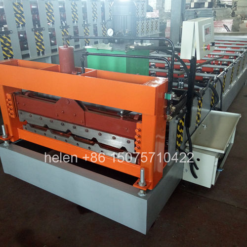 Hebei Xinnuo manufacturing plant showing batch arrangement of finished 840 metal sheet machinery ready for export