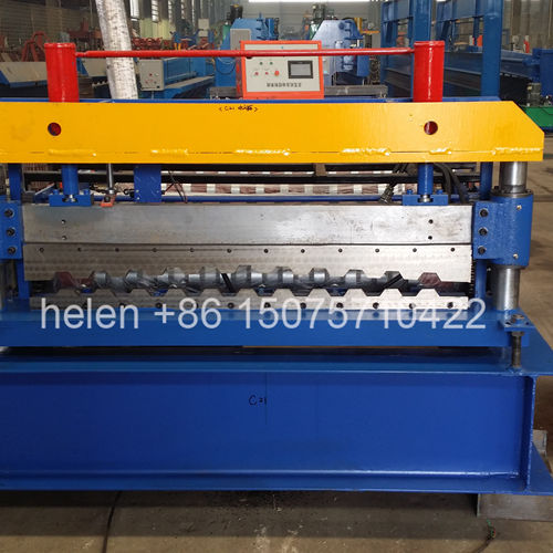 Advanced hydraulic post-cutting section of C17 trapezoidal metal panel machine with Cr12 blade
