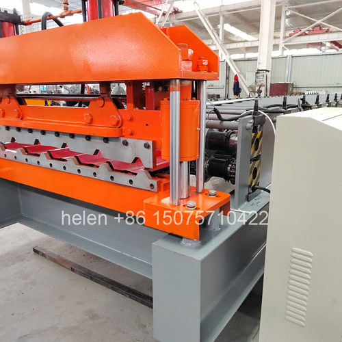 Heavy duty mobility caster wheels installed on the base frame of metal roofing machinery