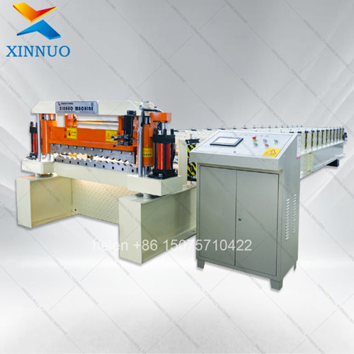 Main body structure of the color steel corrugated curving machine showing the heavy-duty H-steel frame