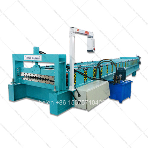 Full display of the color steel corrugated iron curving machine showcasing its compact and reasonable structure