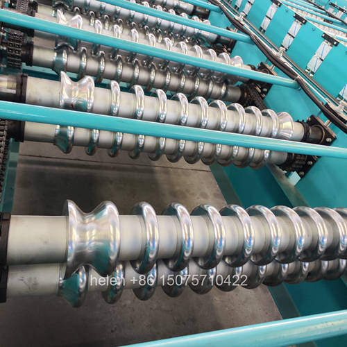 Main body structure of the color steel corrugated iron curving machine showing the heavy-duty H-steel frame