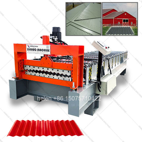 Main body structure of the color steel corrugated sheet making machine showing the heavy-duty H-steel frame
