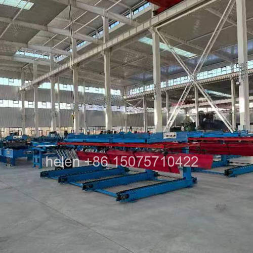 Full display of the color steel corrugated iron sheet making machine showcasing its compact and reasonable structure