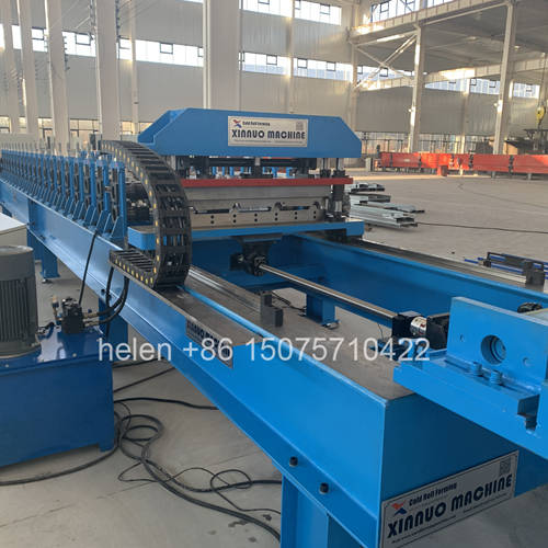 Main host of the color steel corrugated iron sheet making machine showing the heavy-duty H-steel frame