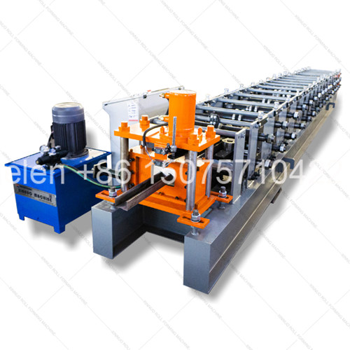 Automatic C Purlin Roll Forming Machine C Channel Making Machine C Steel Profile Cold Roll Former with Touchscreen PLC Control Hydraulic Cutting System for Steel Structure Building Construction