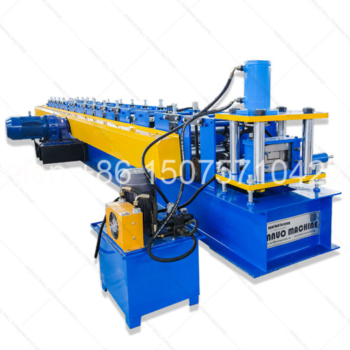 Automatic C Purlin Roll Former C Channel Cold Roll Forming Machine with Servo Motor Drive Flying Cut System High Speed Steel Profile Production Line for Pre-Engineered Metal Building Construction