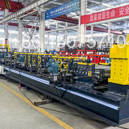 Purlin Roll Former Automatic Cold Roll Forming Machine for C Z CZ Steel Purlin Profile Production High Precision Roller Forming Equipment with CNC Flower Pattern Design Progressive Multi-Station Bending System Variable Speed Drive Industrial Manufact