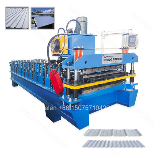 Double Layer Corrugated Wave and IBR Trapezoidal Roof Sheet Making Machine Direct from China Factory Supplier with Hydraulic Post Cut Flying Shear PLC Digital Control System Complete Production Line Equipment for Roofing Sheet Manufacturing Business