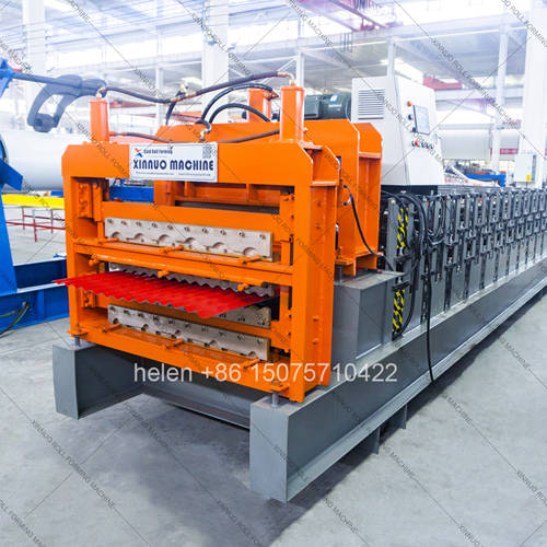 Three Layer Glazed Tile Metal Roof Machine Price